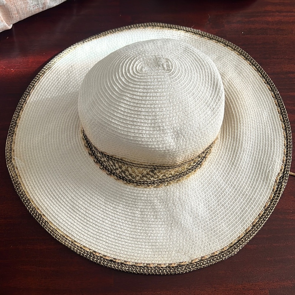White Anthropologie Sun Hat